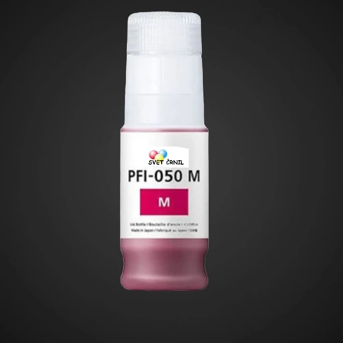 Črnilo Canon PFI-050 (5700C001AA) (škrlatna), kompatibilno 110mL,  PFI-050M, PFI050M, PFI-050,ceneje, ugodno, prihranek, lokalno, Ljubljana, Canon, črnilo Canon PFI-050, združljivo črnilo, kakovostno črnilo, tiskanje Canon ploter